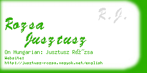 rozsa jusztusz business card